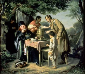Tea Drinking in Mytishchi, near Moscow